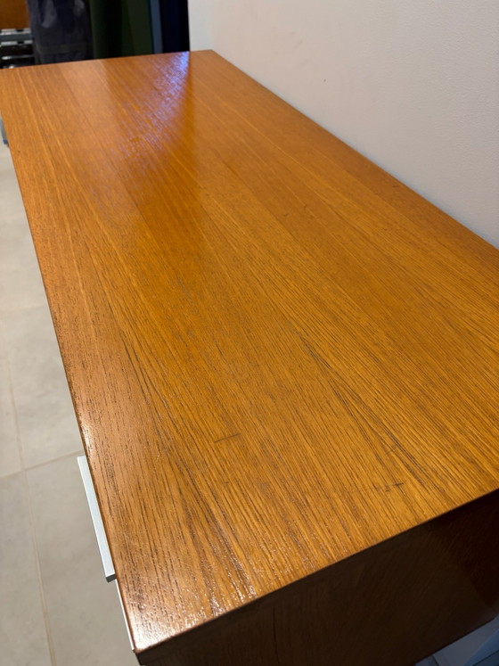 Vintage Mid-Century Chest of Drawers with 3 Drawers | 1960s Style, Wood, Brown (photo 4 of 10)