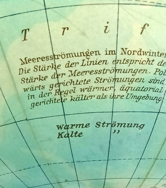 Image 1 of Columbus Verlag Globe mondial des années 50 en verre avec éclairage