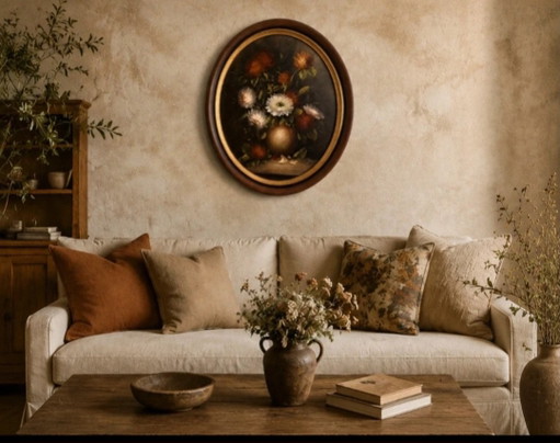 Nature Morte aux Chrysanthèmes – Huile en Impasto signé Jonathan