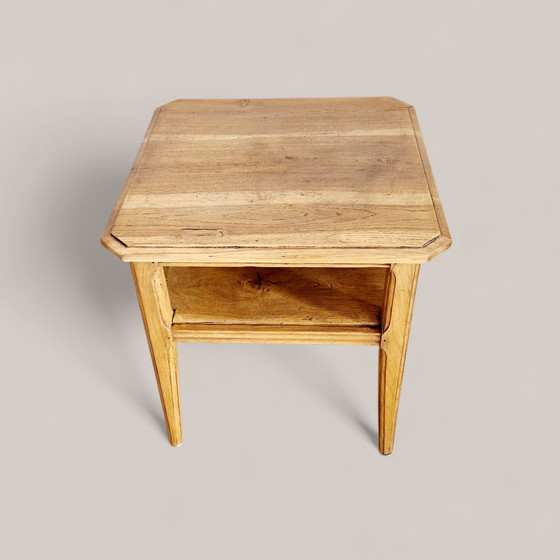 Image 1 of Bijzettafel of salontafel uit de jaren 1940 - Massief eikenhout