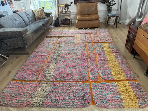 Handgeknoopt Marokkaans Boucherouite Tapijt 304 × 193 cm