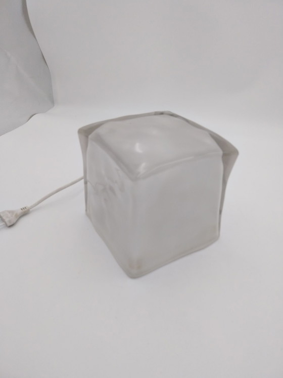 1x 1990's IKEA Iviken Ice Cube Table lamp – Glass, Plastic (photo 4 of 7)