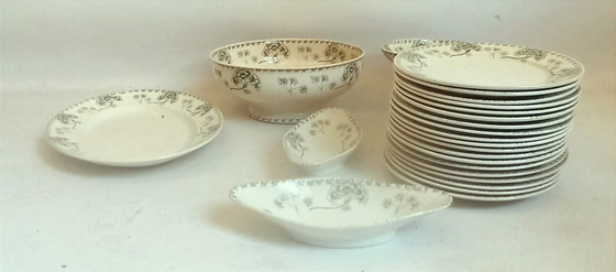 Palmyre Sarreguemines 24-Piece Crockery Set, Early 20th Century – Ceramic (photo 7 of 11)