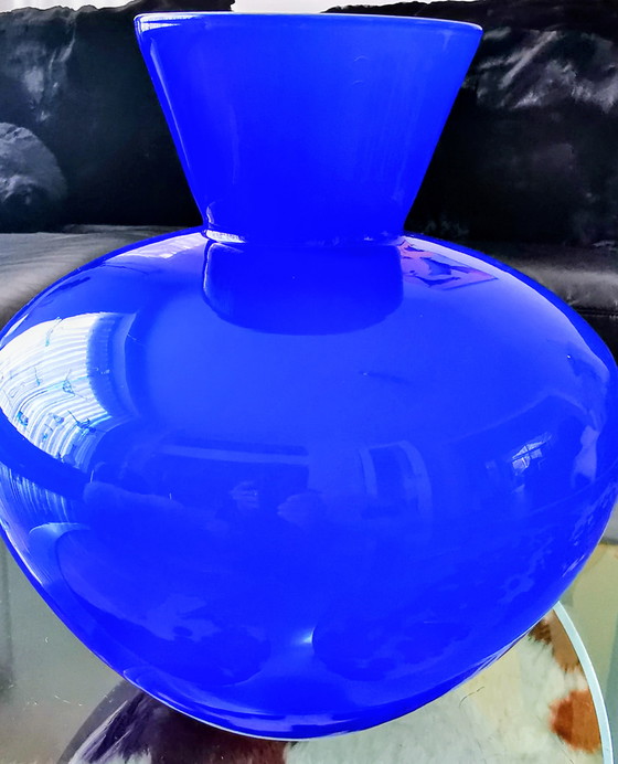 Image 1 of Mid Century Italian Cobalt Gradient Vase