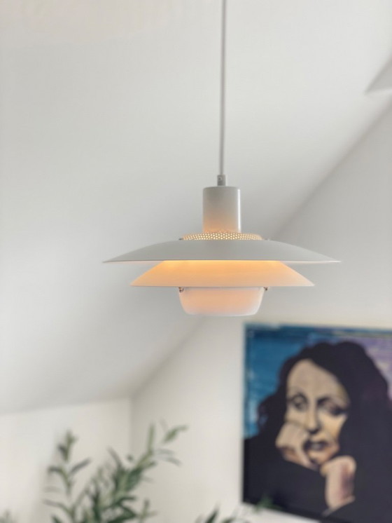 Image 1 of Jeka vintage Deens design LAMP witte schalenlamp Mid Century