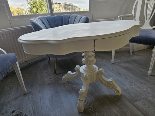 Brocante French style table, hand-painted - unique model