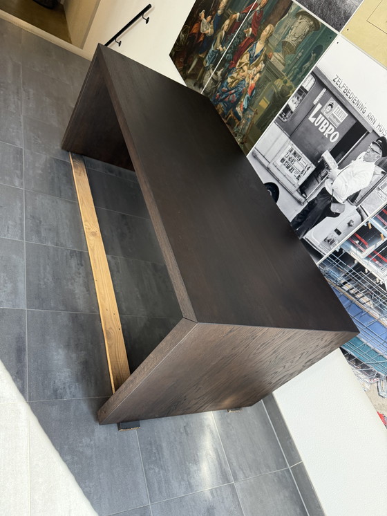Image 1 of Bureau Hostede Raanhuis 210 x 90 x 78 cm donkerbruin hout