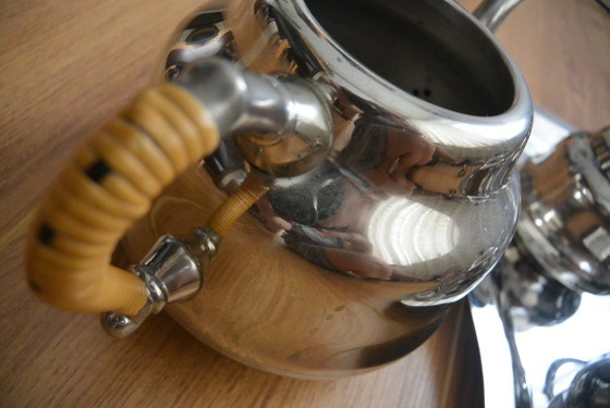 Image 1 of Dovo - Mid-century tea set, nickel-plated, 13 pieces