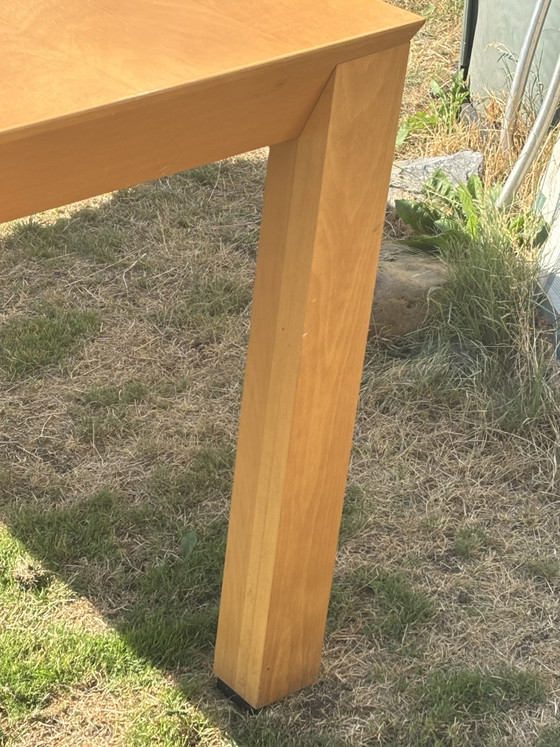 Designer Dining Table, Striking Inward-Setting Legs and a Thin Light Edge Along the Tabletop, Beautifully (photo 5 of 7)