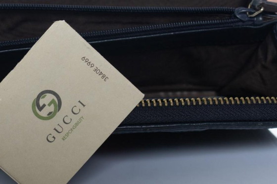 Image 1 of Gucci, monogram web wallet in blue