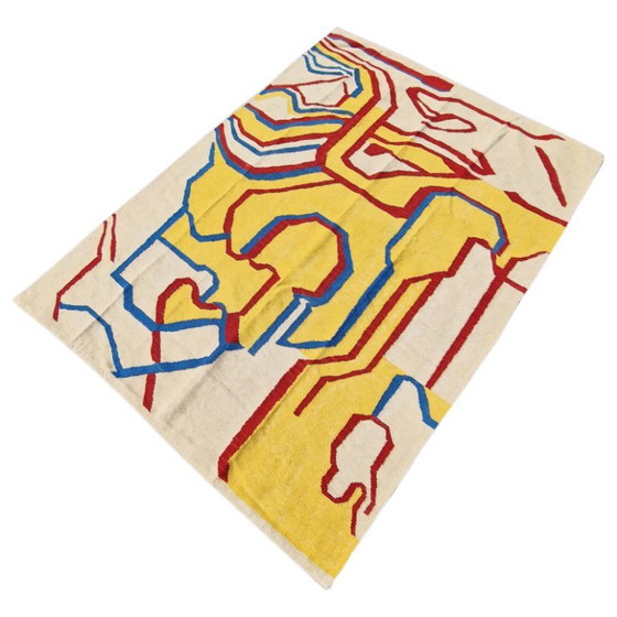 Willem De Kooning Inspired Wool Tapestry | Mid-Century Modern Textile Art (82 × 60 In) – Rugs & carpets (photo 12 of 12)