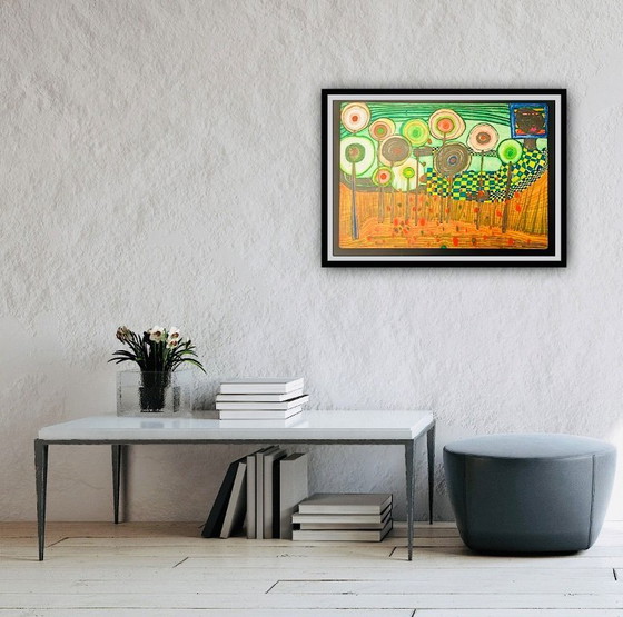 Image 1 of Friedensreich Hundertwasser: "Schwarzes Mädchen - Entdeckung in den Blauen Bergen des Königreichs der Toros, 1976.