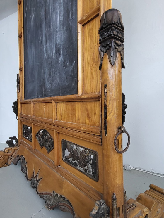 Image 1 of Vintage Chinees Schoolbord / Kamerscherm