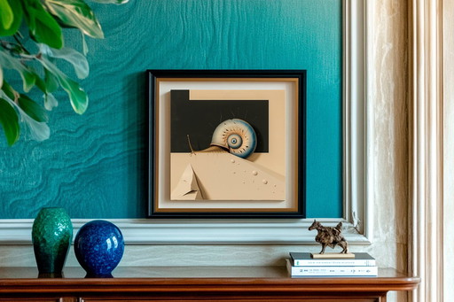 Édition unique. *** Giclée de haute qualité *** Monsieur Escargot et l'Algorithme de la Décroissance ***