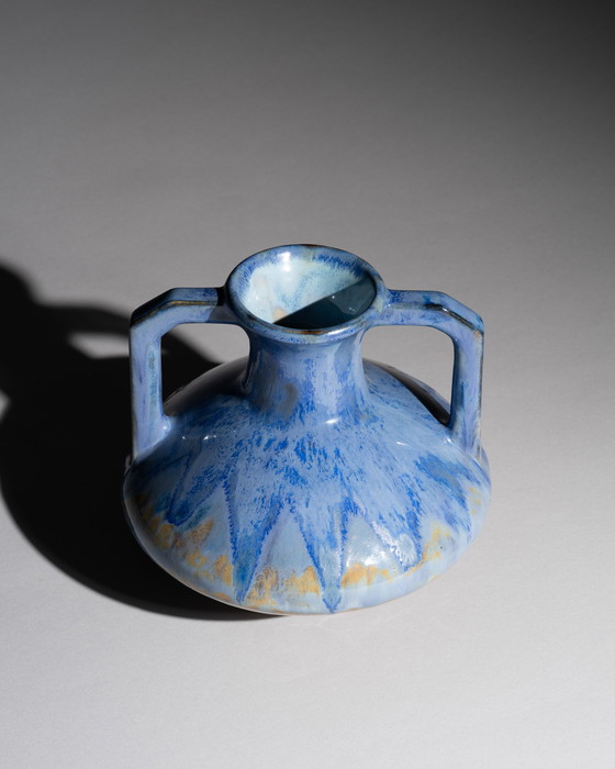 Image 1 of Pierrefonds Jugendstil-Kristallvase, frühes Art Deco, Frankreich, ca. 1910er–1920er Jahre 