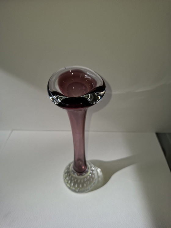 Vintage Aseda Glasbruk design vase aubergine purple Bo Borgström, Glass art (photo 4 of 12)