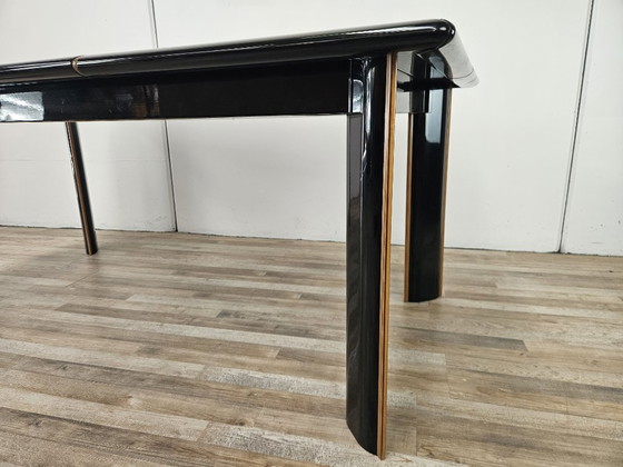 Pierre Cardin Extendable Dining Table in Black Lacquered Wood, 1970 (photo 12 of 22)