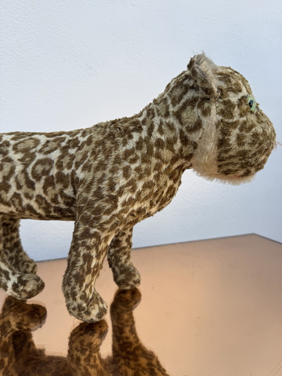 STEIFF pluche luipaard uit de jaren 50 – Decoratieve objecten, Textile (photo 3 of 15)