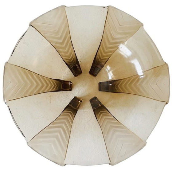 Image 1 of Art Deco plato de cristal ahumado 1930