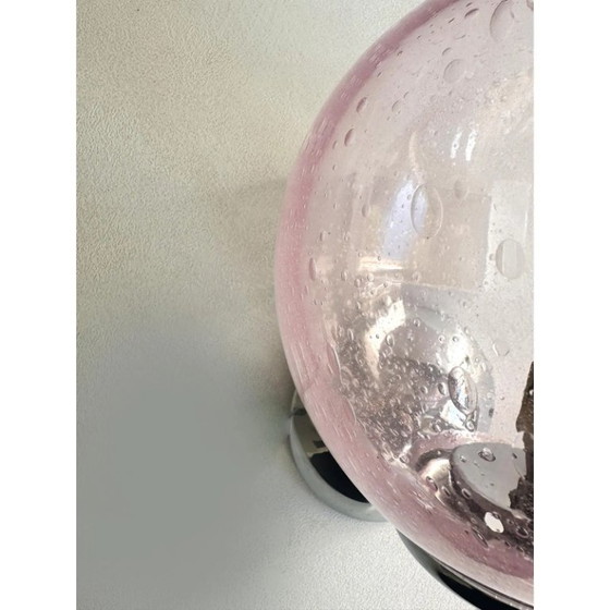 Image 1 of Sculpturale roze "Pulegoso" Murano glazen wandlampen — Set van twee
