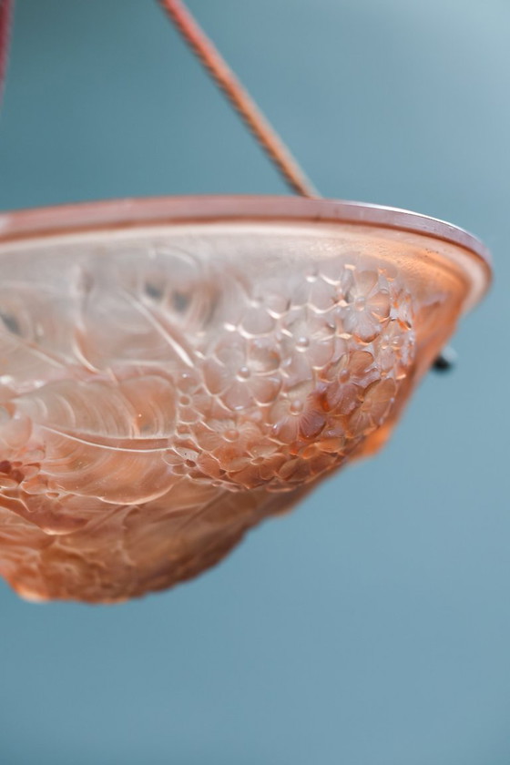 Image 1 of Lampada a sospensione floreale Art Déco