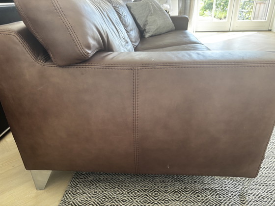 Image 1 of Bellissimo divano in pelle marrone cholade