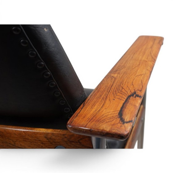 Image 1 of Leren fauteuil van Sven Ivar Dysthe voor Dokka Møbler, 1960
