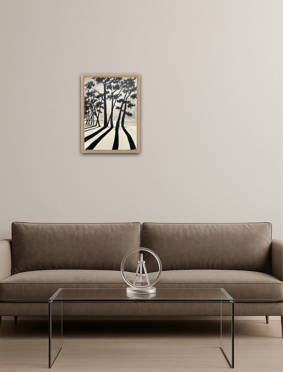 Image 1 of Chinesische Tinte auf Naturpapier.  Format 40x30cm.