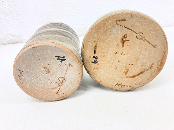 Image 1 of 3 Studio Pottery Vases by Mobach Netherlands Design Joke Stroes 80s