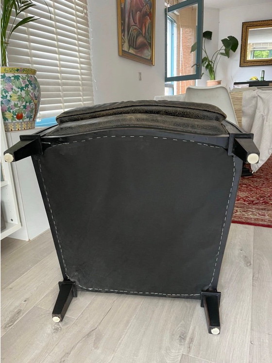 Lot de 2 Fauteuils Vintage en Cuir - Style Art Déco – Wood, Leather (photo 9 of 10)