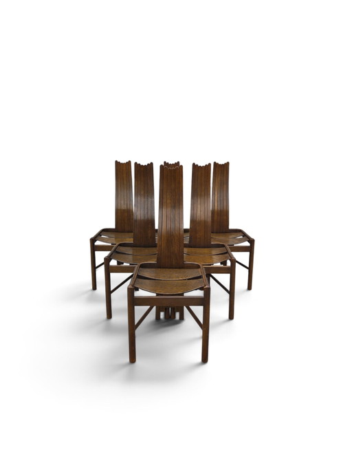 Allmilmo Esszimmerstühle mit hoher Rückenlehne – eetkamerstoelen, Textile, Wood (photo 2 of 7)