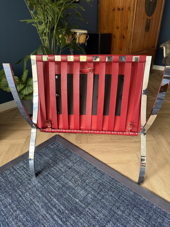 Poltrona Barcelona in pelle rossa – Poltrone, Chrome, Leather (photo 8 of 8)