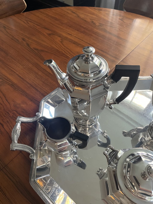 Servizio al bar Art déco in metallo argentato Christofle 