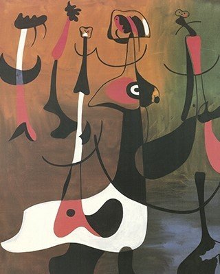 Image 1 of Stampa artistica &quot;Personaggi del ritmo&quot; di Joan Miró del 1934