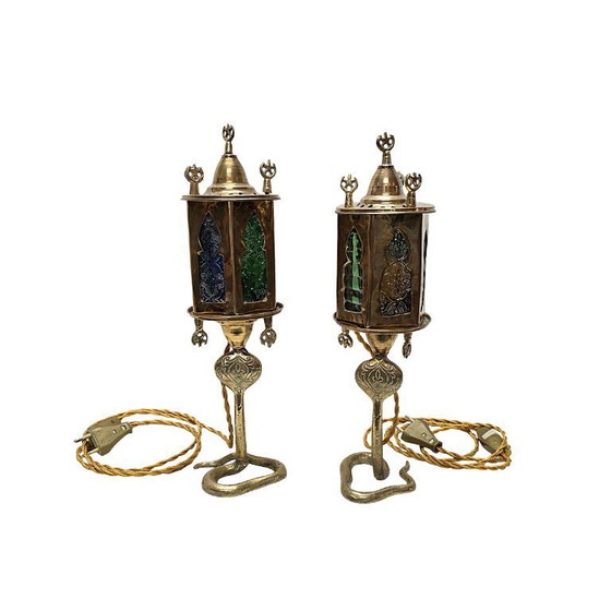 Image 1 of Vintage Moroccan cobra lantern lights, 1960s