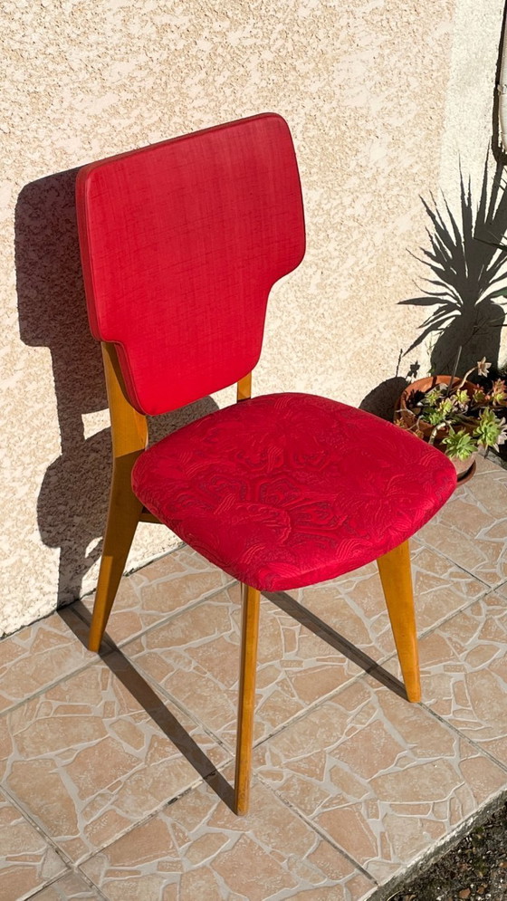 Image 1 of Graphic RED Retro Vintage Chair