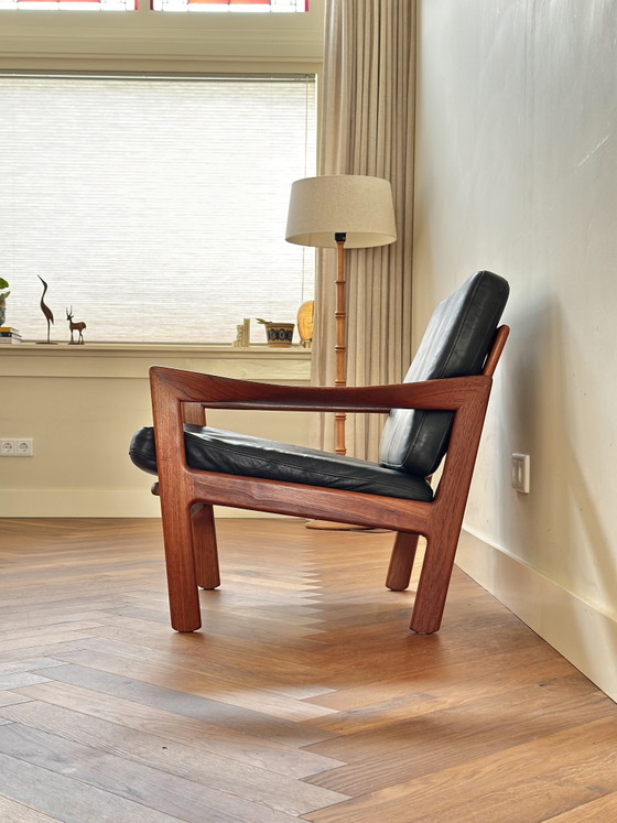 Image 1 of Vintage Deens Design fauteuil Illum Wikkelsø jaren 50/60/70