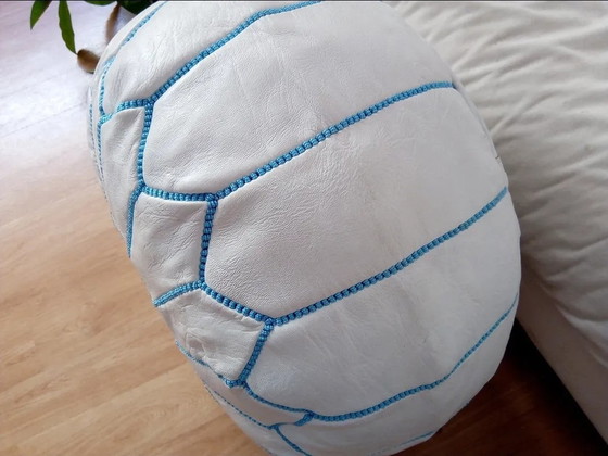 Image 1 of Pouf in pelle marocchina fatto a mano