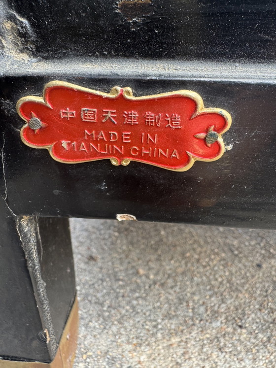 Vintage Tianjin gelakte Chinese meubels – High boards, Wood, Stone (photo 14 of 15)