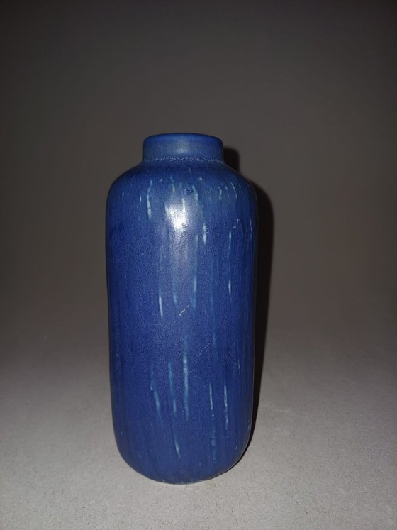Gunnar Nylund "Rubus" Scandinavian Ceramic Vase, Number 5, Rörstrand Blue, Vintage 1960s (photo 7 of 11)