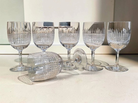 6 crystal water glasses from Baccarat, model Nancy. – Glass & Decanter, Art Deco (photo 4 of 6)