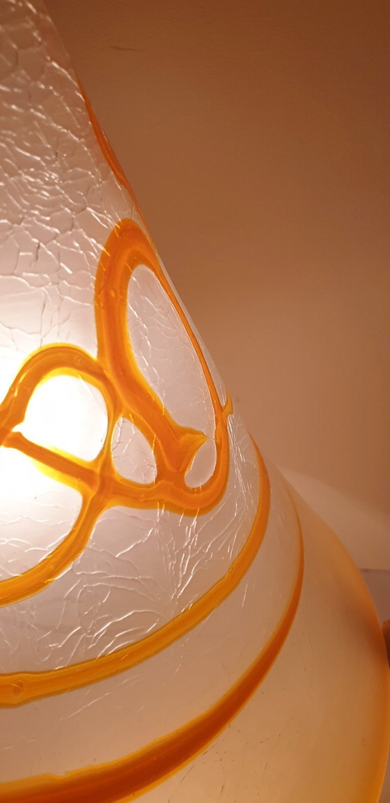 Image 1 of Lampada da tavolo vintage a forma di fungo Simais fatta a mano