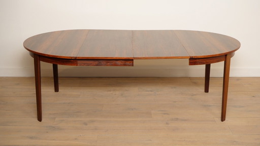 Table de salle à manger ronde vintage | extensible | Bois de rose