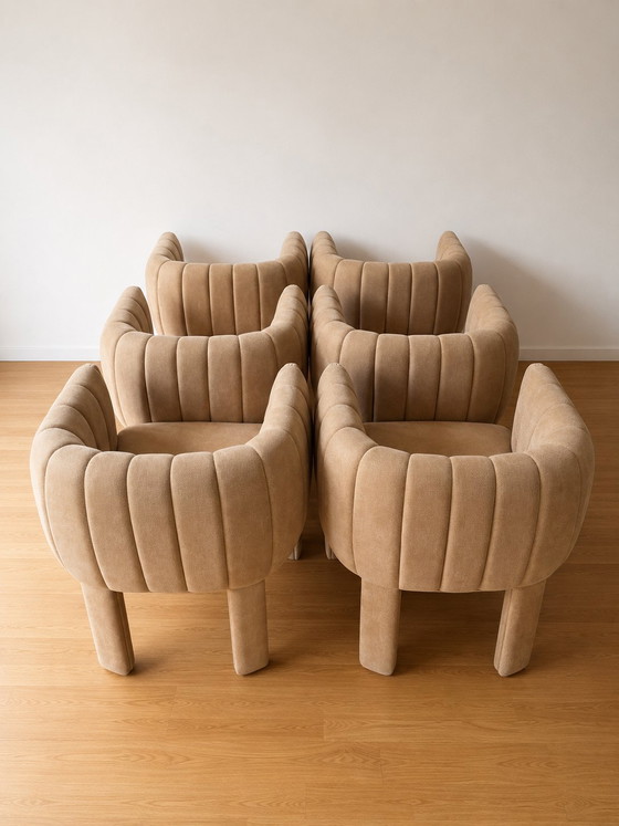 Set Of 6 Elenora Design Armchairs | Beige – Other (photo 6 of 8)