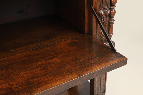 Image 1 of 16th Century Italian Renaissance Cabinet in Walnut with Rich Carvings