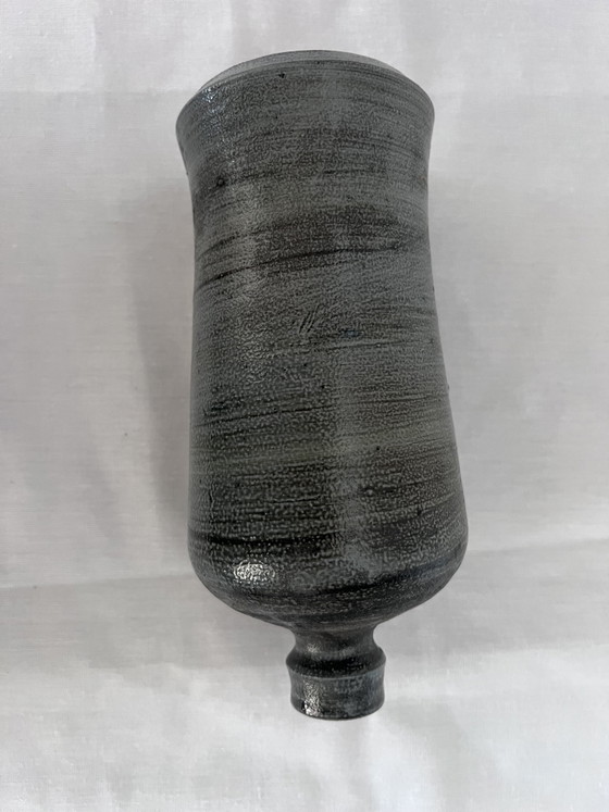 Image 1 of signed stoneware soliflore