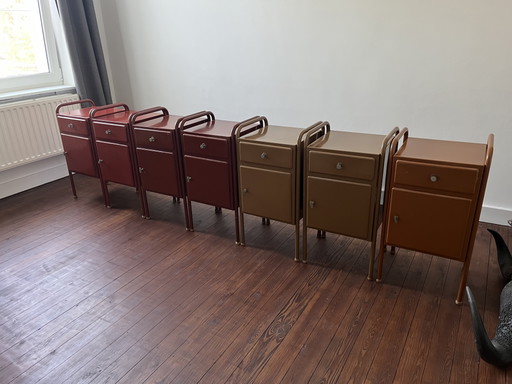 Industrieel design, nachtkastje, Mertens Mortsel, vintage 50, Mertens Mortsel