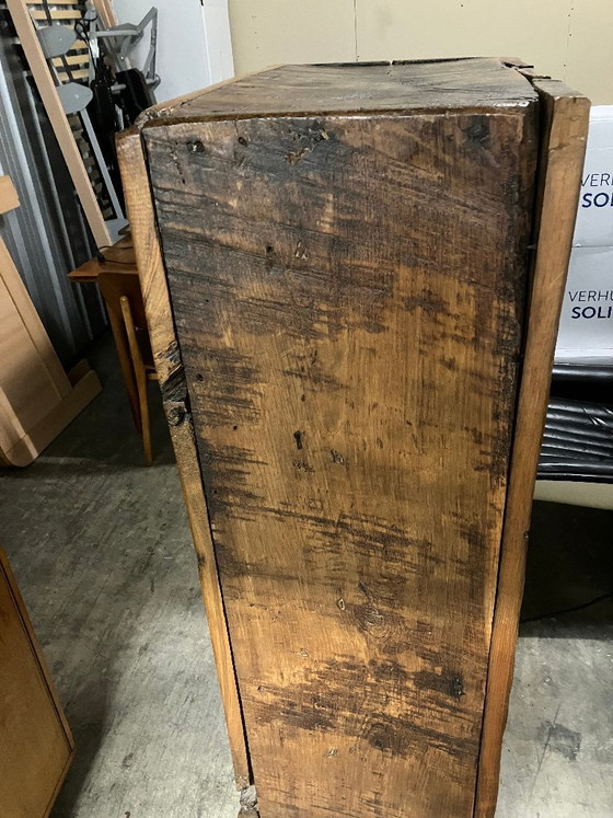Antique wooden cabinet with metal fittings – Iron (photo 9 of 11)