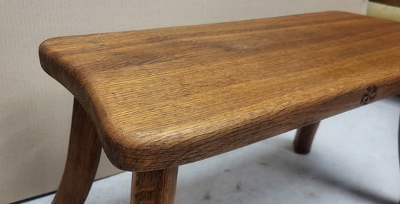 Image 1 of Tavolino laterale in rovere brutalista