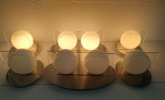 Image 1 of Appliques murales rétro imposantes (« Style d'applique murale Domestic Sun / Raak Pays-Bas »)